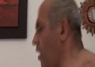 Pigtailed brunette destroyed by her dad